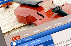 Webseiten für Musiker